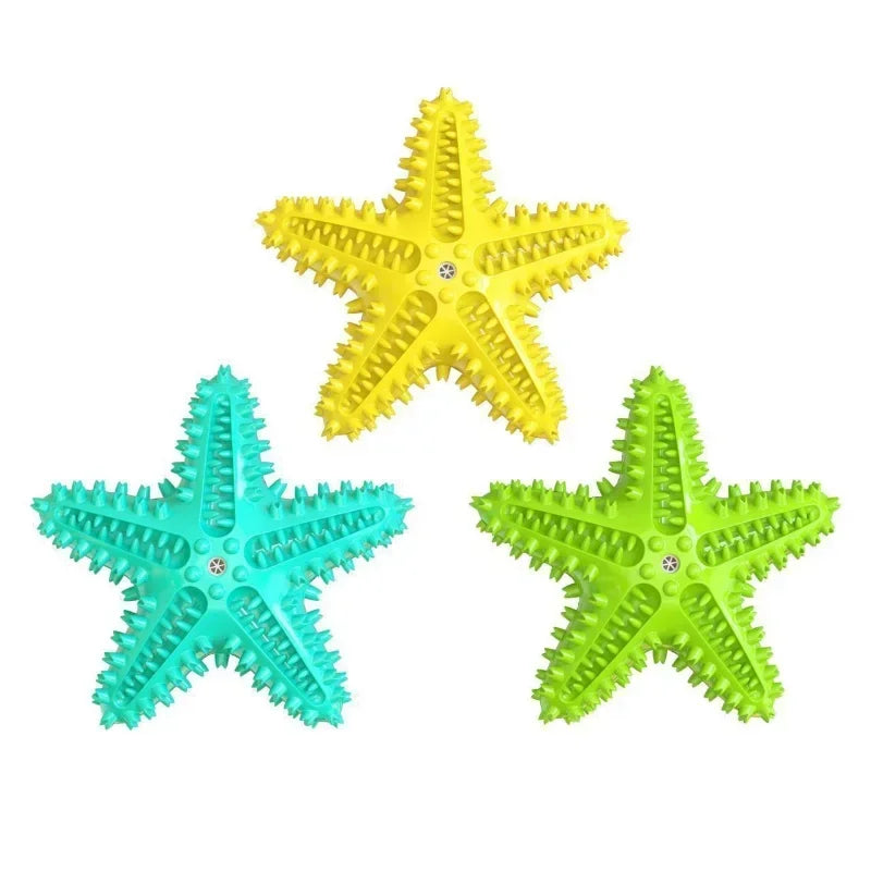 Vocal Starfish Interactive Dog Rubber Ball Dental Toy