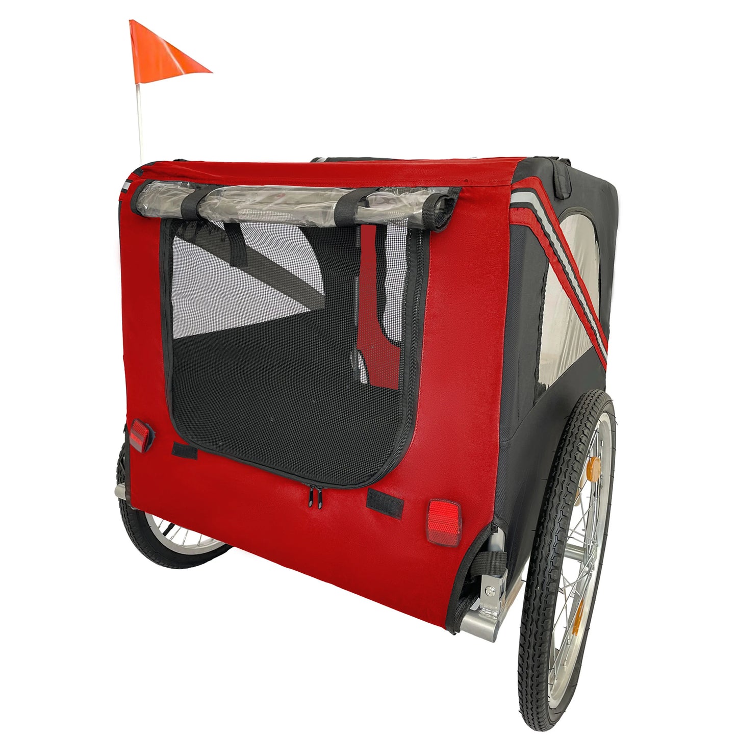 Dog Bike Trailer Foldable Pet Stroller With 20 Inch Wheels