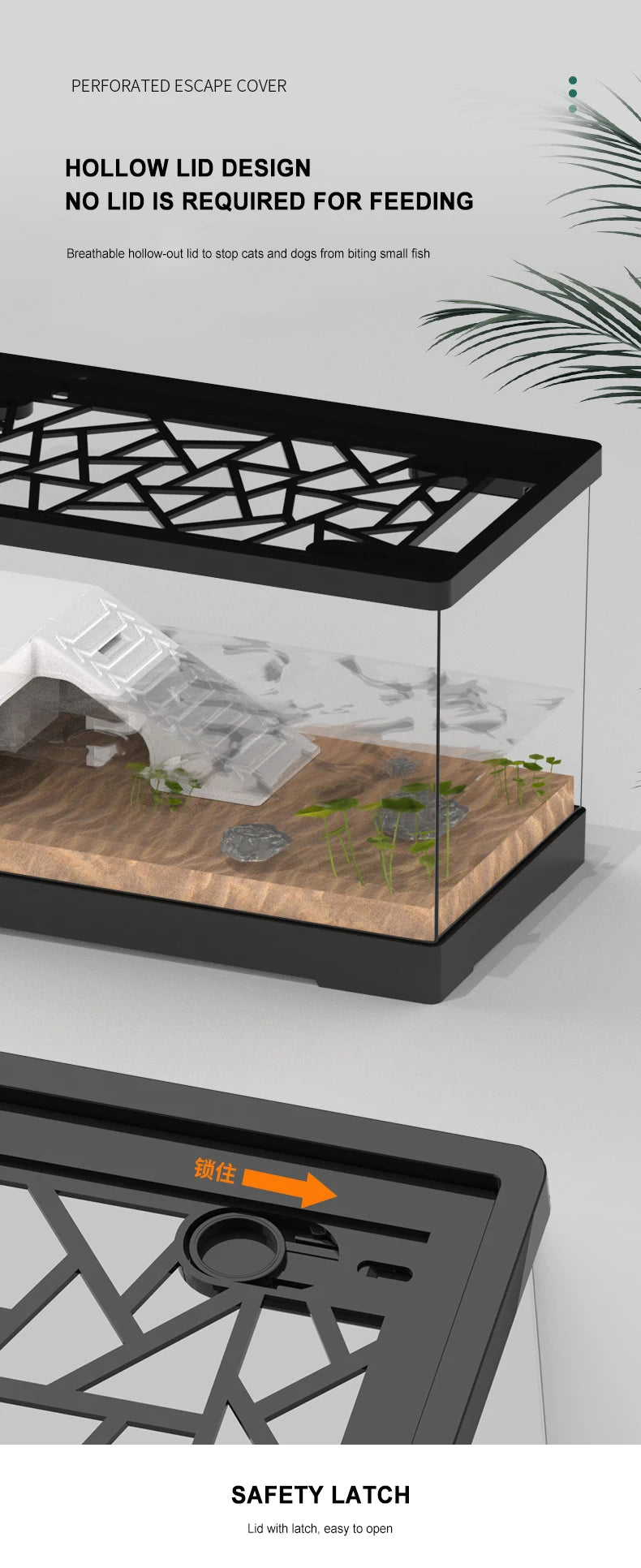 Choice Transparent Acrylic Turtle BreedingBox For Reptile Habitat TerrariumSystem