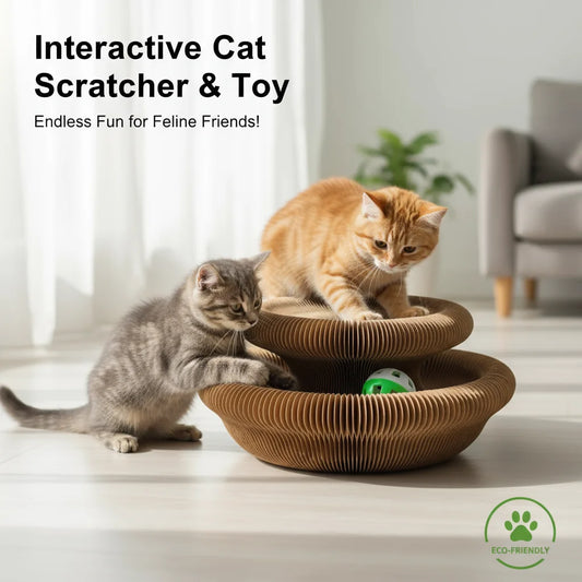Magic Cat Scratch Organ Board Toy With Ball Claw Climber