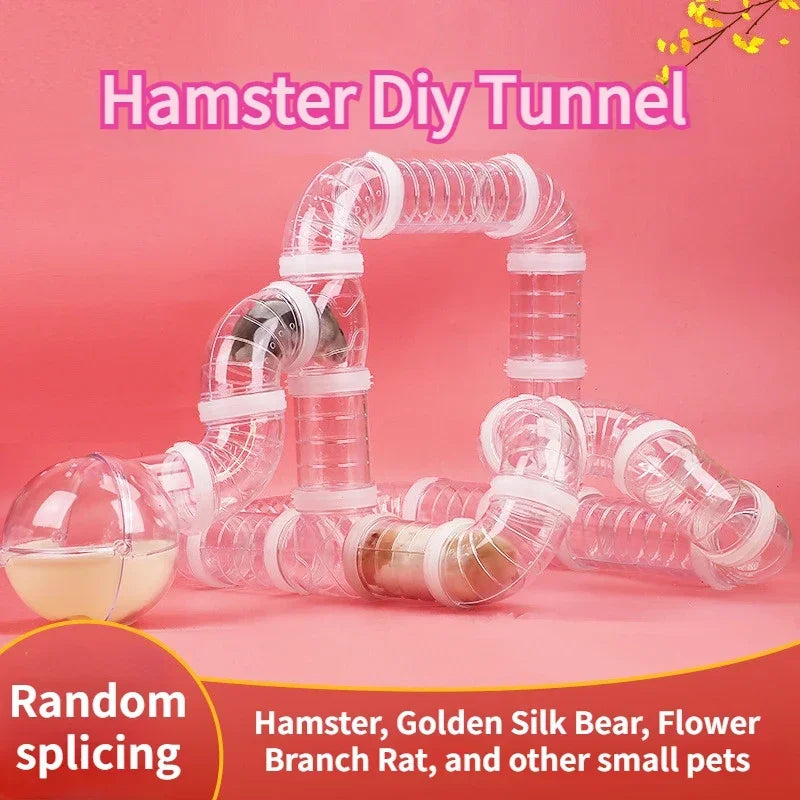 Hamster Toy Maze DIY Remodeled Cage Tubes Tunnel Set