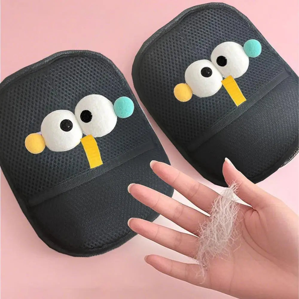 Pet Hair Remover Glove Two Way Reusable Washable Gentle Dog Brush For Grooming And Bathing
