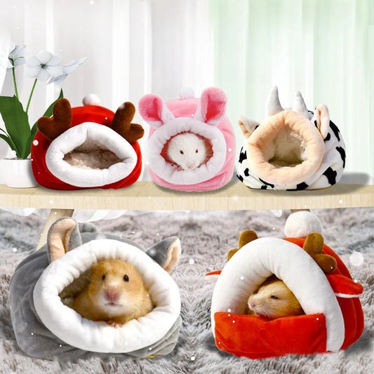 Hamster Soft Warm Bed Rat Hammock Pig Squirrel Winter Pet Toy Hanging Nest Mat House for Mice and Rats
