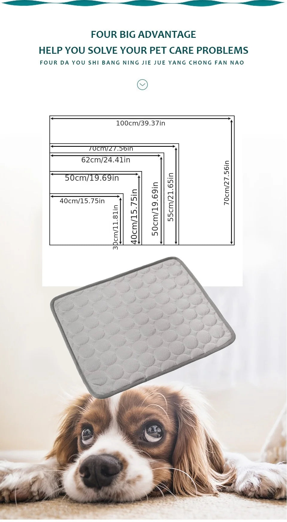 YTYINCN Dog Cooling Mat Self Cooling Pad For Pets And Dogs