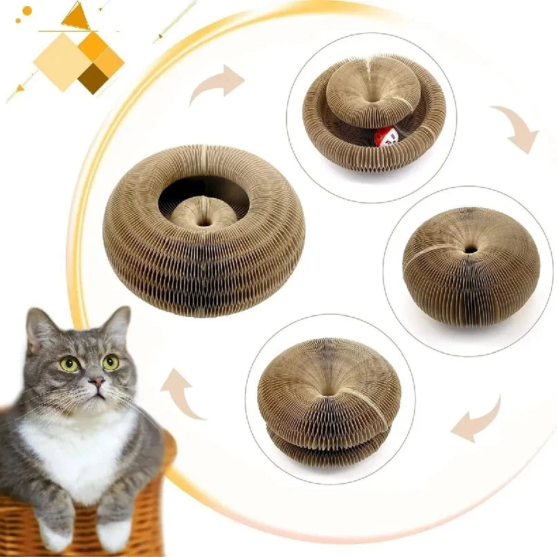 Foldable Cat Scratching Board Toy For Kittens Durable Recyclable Cardboard