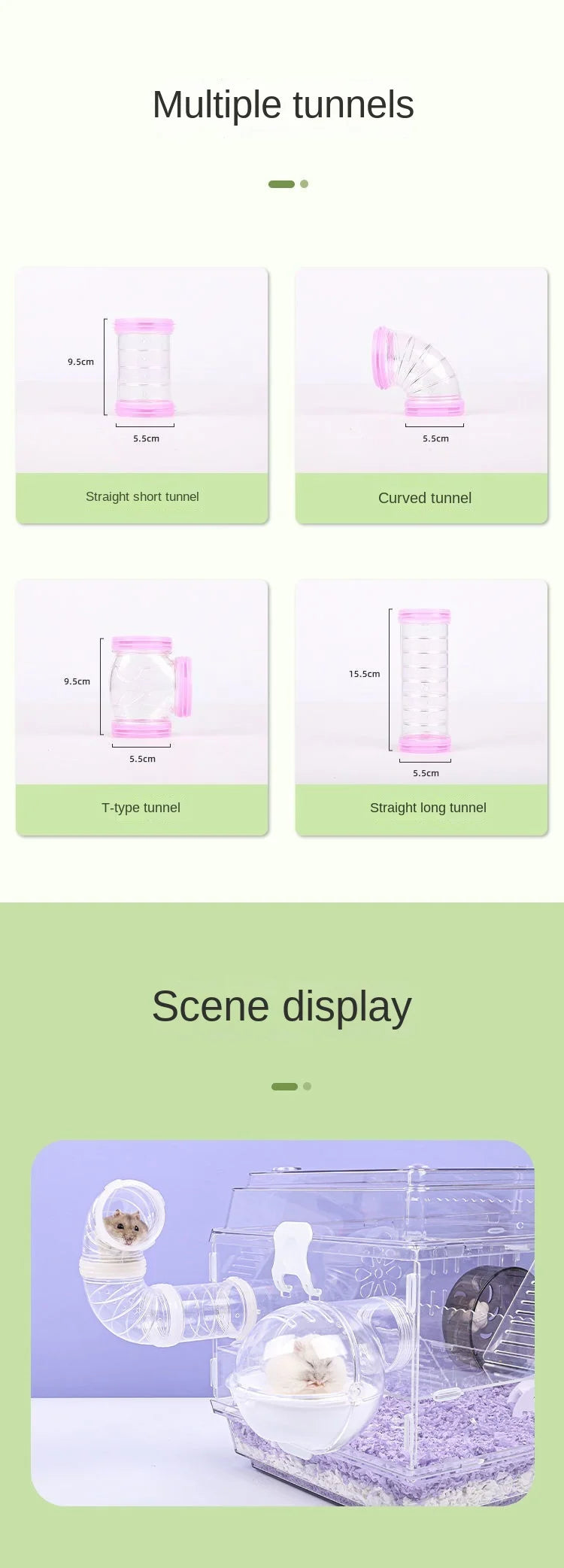 Hamster Toy Maze DIY Remodeled Cage Tubes Tunnel Set