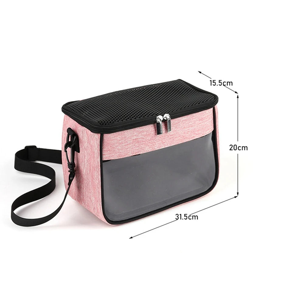 Small Animal Carrier Backpack for Small Pets Breathable Portable Travel Bag Windproof One Shoulder Bag