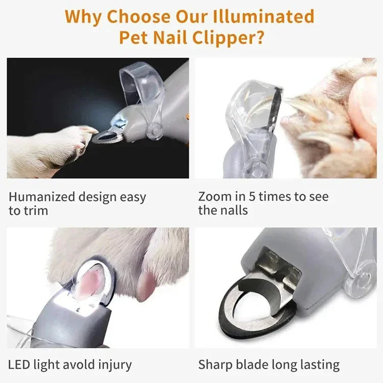 Hign-concerned LED Nail Clipper For Cats Dogs Pet Grooming