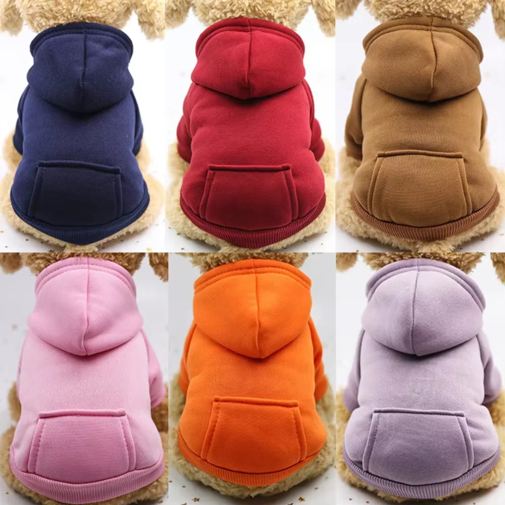 Dog Cat Hoodie Winter Coat With Pocket